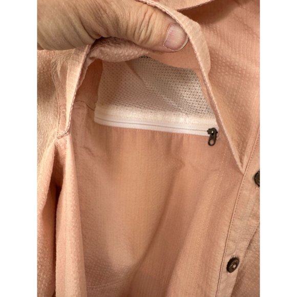 Patagonia womens Pink Blouse Large long sleeve button up Polyester collared - Picture 4 of 7